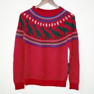 Modcloth Dinosaur T Rex Fair Isle Crew Neck Sweater - NWT - Women’s US XS